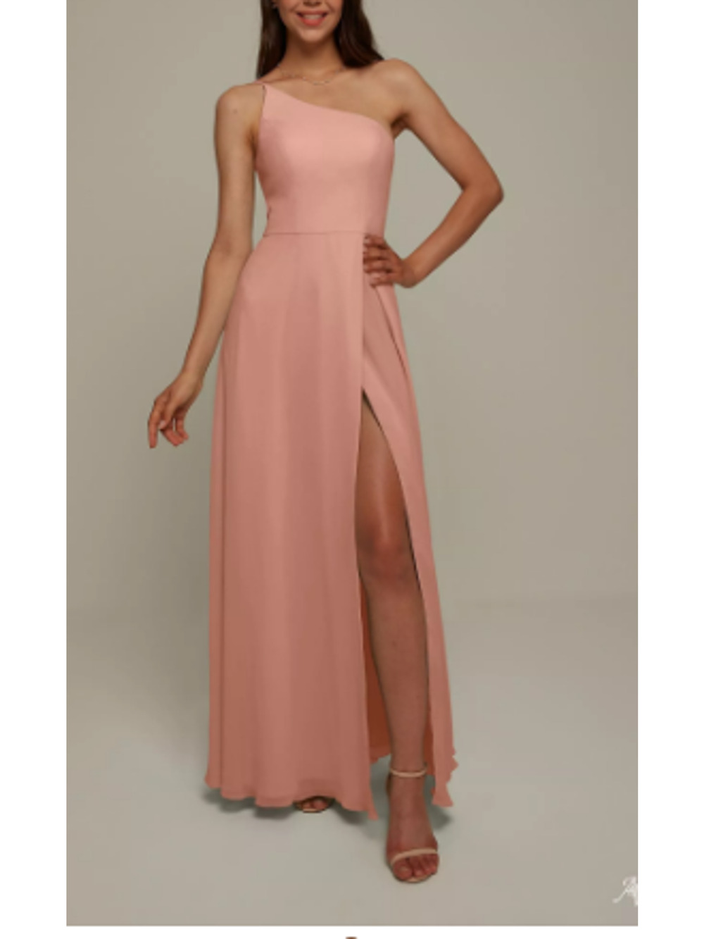 AW BRIDAL 8 M rose pink Janey bridesmaid cocktail formal maxi dress NEW 0B11